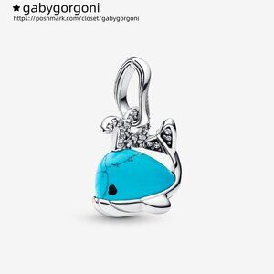 Pandora Turquoise-coloured Whale Dangle Charm